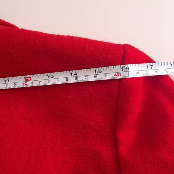 VTG 80's -90's Oversized 100% Wool Red Blazer - Picture 10 of 16